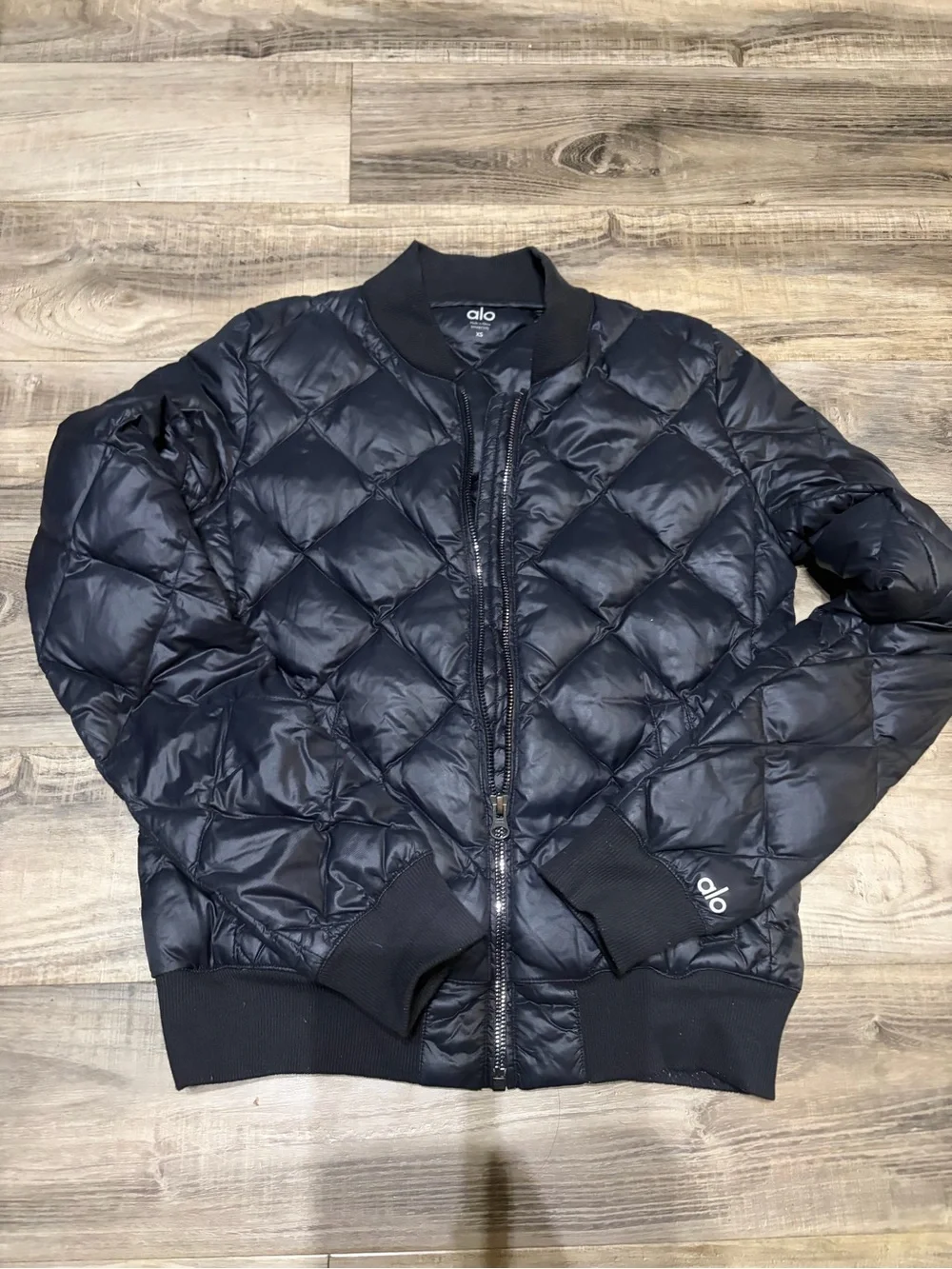ALO Yoga Idol Bomber After Yoga Jacket Black PufferJacket